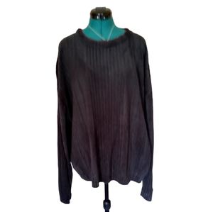 Knightsbridge Vintage Oversized Black Sweater Large Sheer S